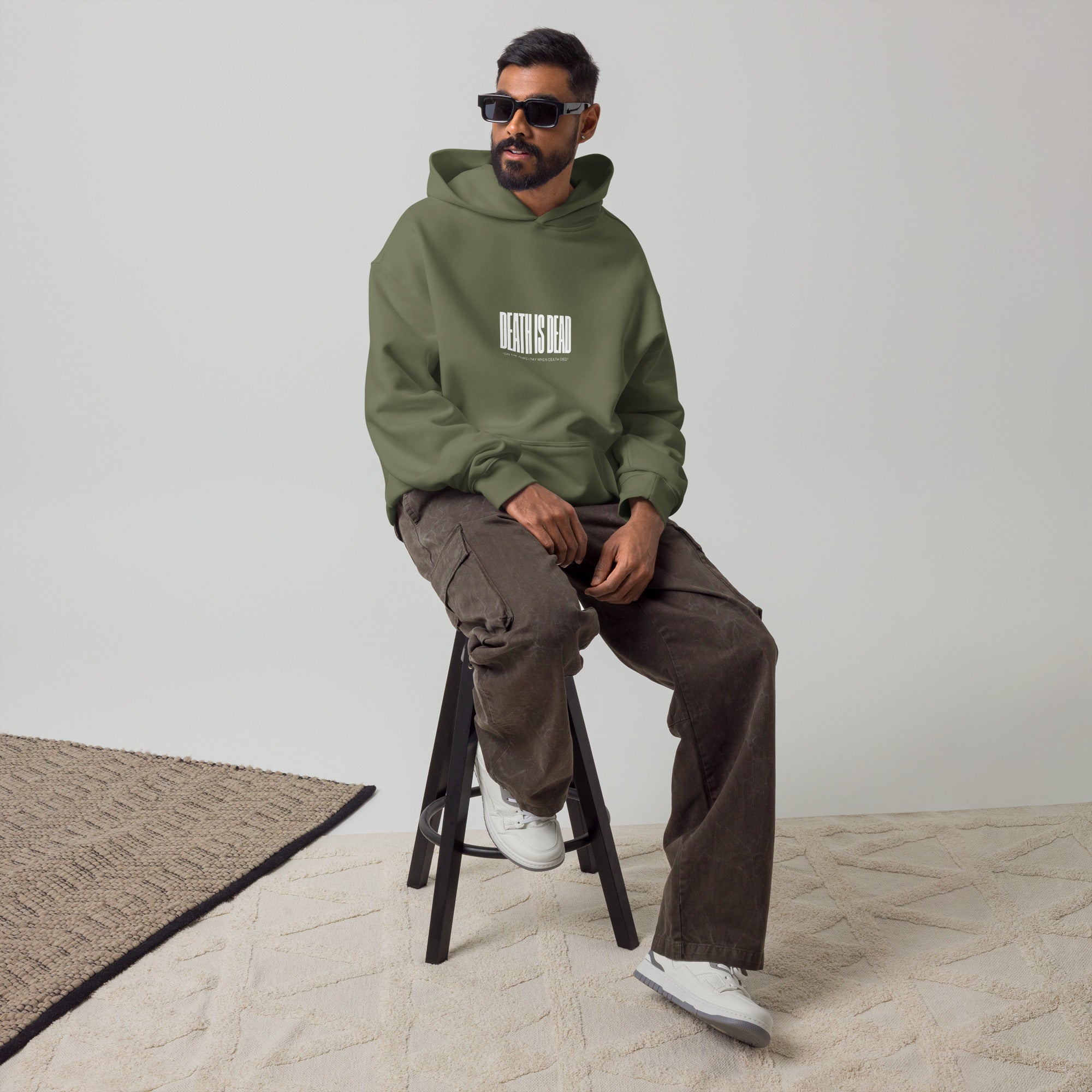 Unisex Relaxed Fit Death is Dead Hoodie image 9